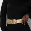 Promod Ceinture en cuir pailleté - Coloration dorée Colorationdorée Best Sale