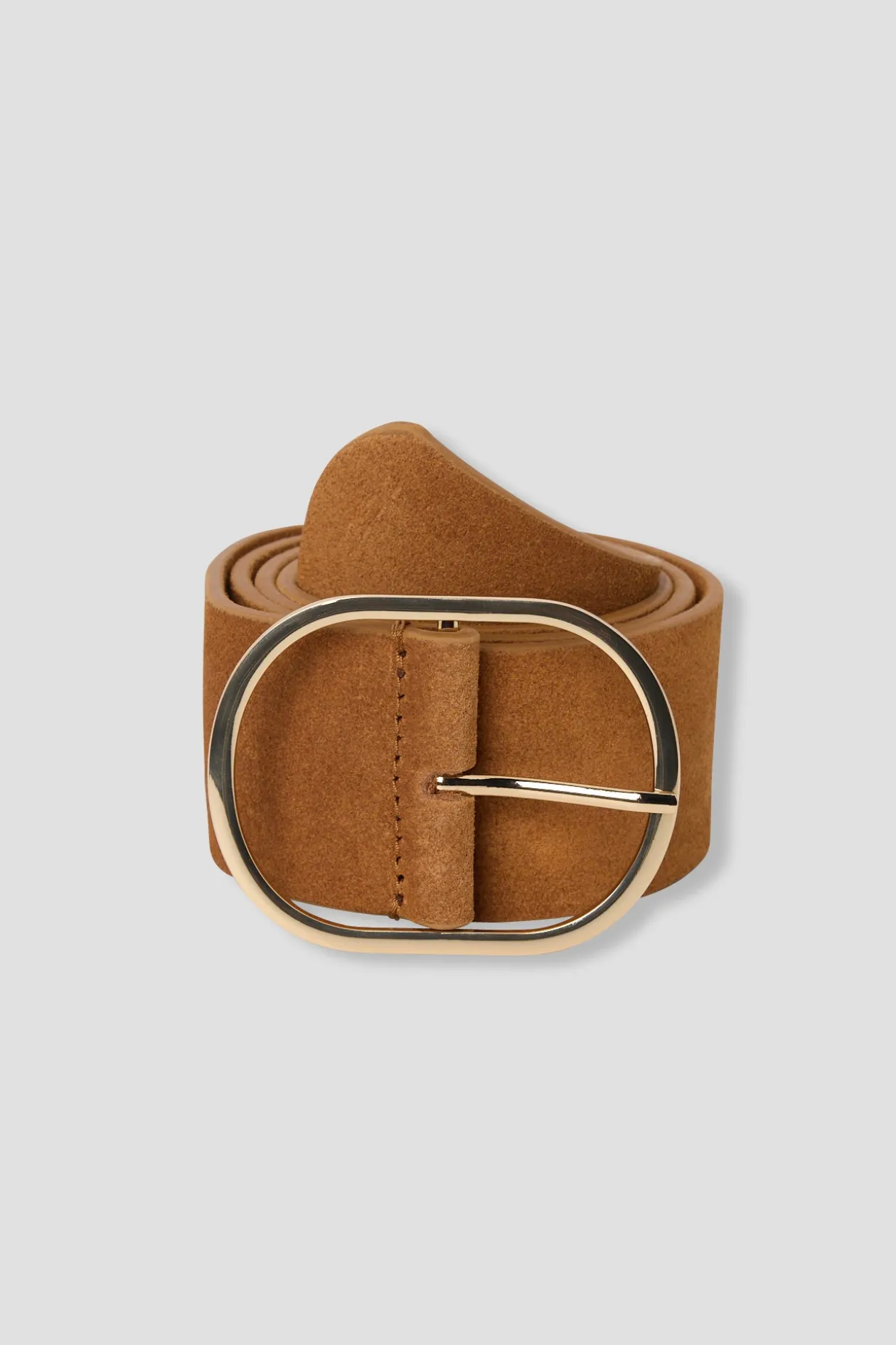 Promod Ceinture en cuir suédé Femme - Camel Best