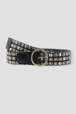 Promod Ceinture fantaisie Femme - Imprimé noir Impriménoir New