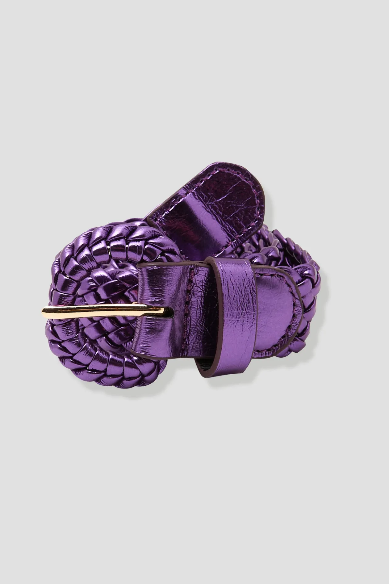 Promod Ceinture tressée dorée Femme - Violet Clearance