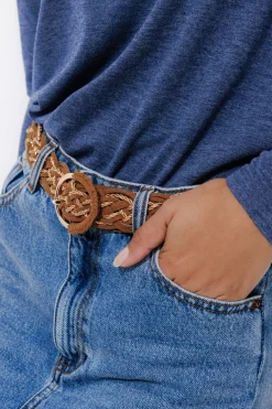 Promod Ceinture tressée Femme - Camel Outlet