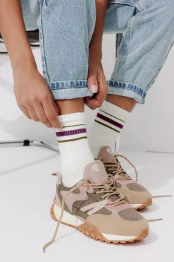 Promod Chaussettes rayées irisées - Imprimé écru Impriméécru Cheap