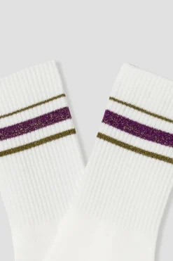 Promod Chaussettes rayées irisées - Imprimé écru Impriméécru Cheap