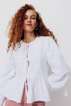Promod Chemise à nouer Femme - Blanc Sale