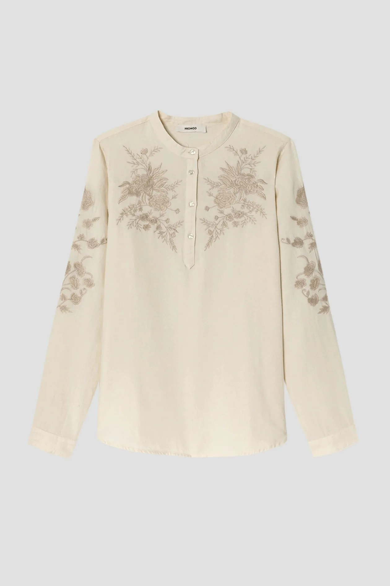 Promod Chemise brodée Femme - Ecru Best