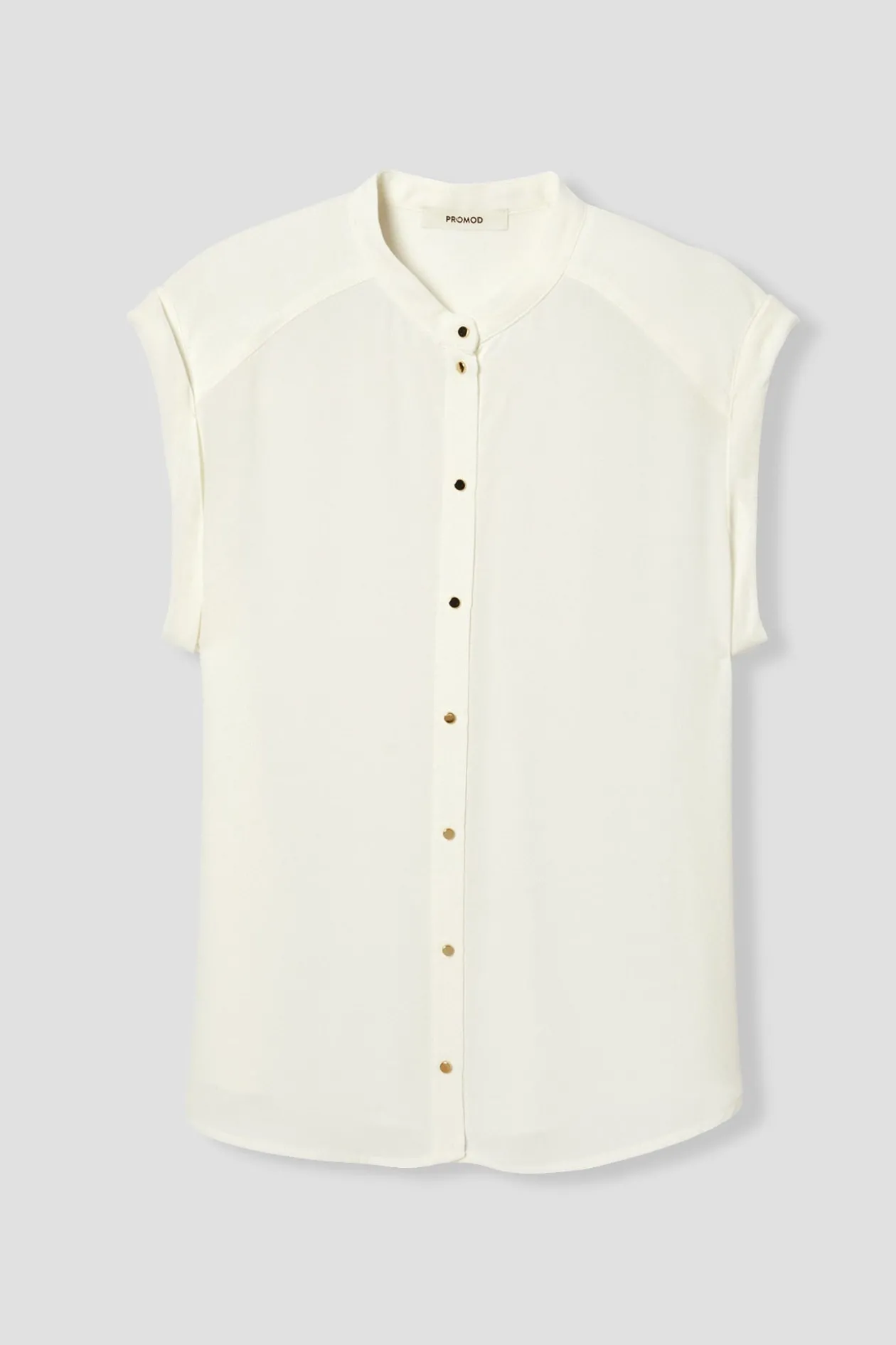 Promod Chemise col Mao Femme - Ecru Best Sale