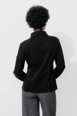 Promod Chemise en jean Femme - Jean noir Jeannoir Cheap