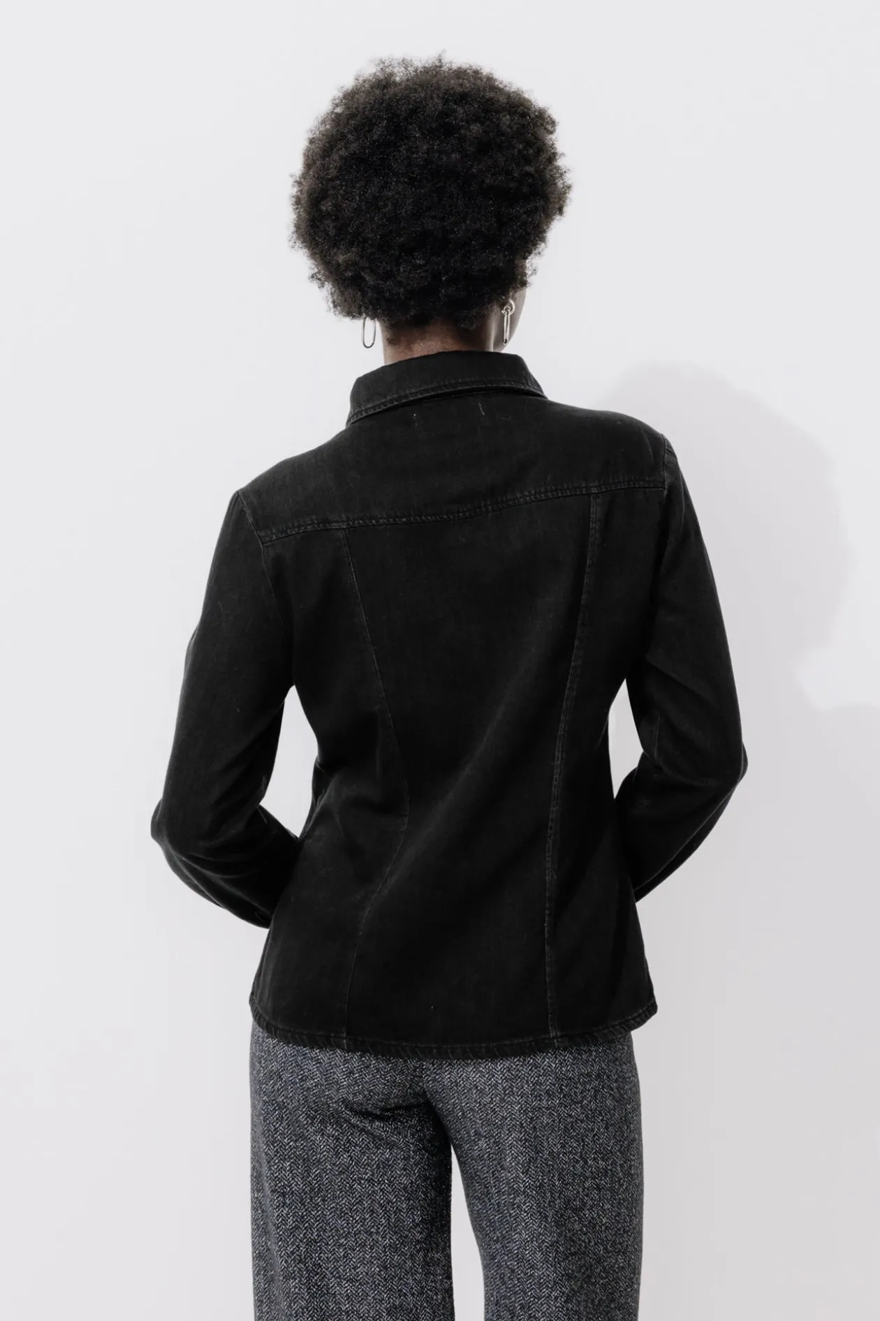 Promod Chemise en jean Femme - Jean noir Jeannoir Cheap