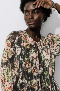 Promod Chemise imprimée à nouer Femme - Imprimé noir Impriménoir Store