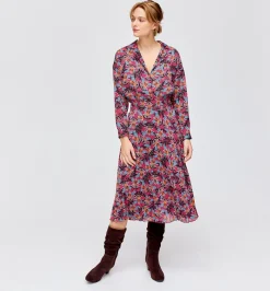 Promod Chemisier imprimé Femme - Imprimé bordeaux Imprimébordeaux Cheap