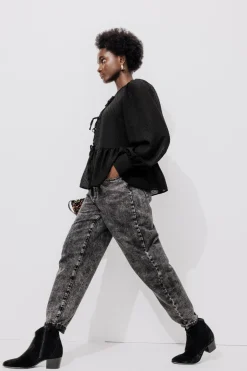 Promod Chemisier plumetis noué Femme - Noir Online