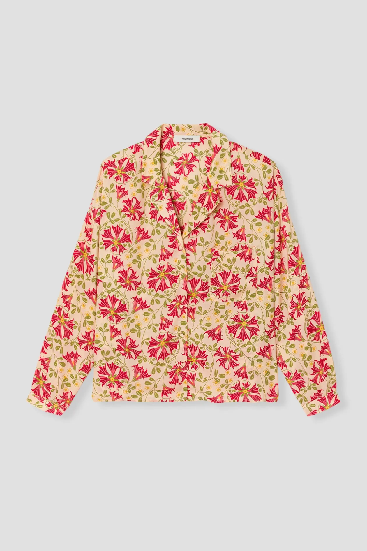 Promod Chemisier satin Femme - Imprimé écru Impriméécru Store