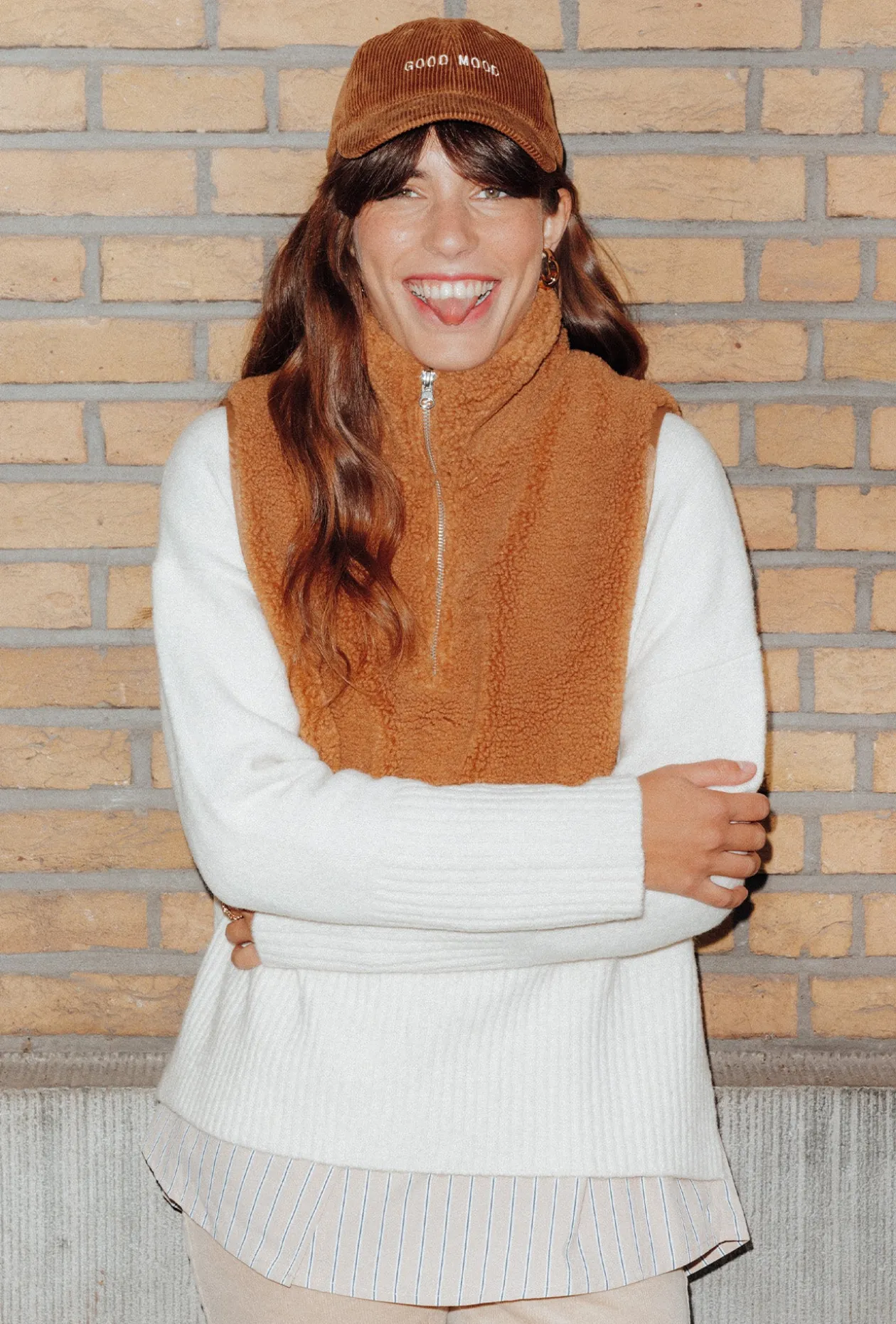 Promod Col amovible en moumoute Femme - Camel Online