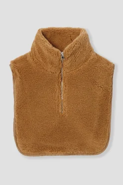Promod Col amovible en moumoute Femme - Camel Online