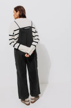 Promod Combinaison-pantalon en jean - Noir Cheap
