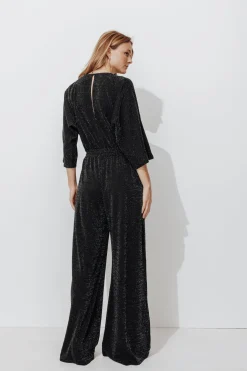 Promod Combi-pantalon à paillettes - Noir Clearance