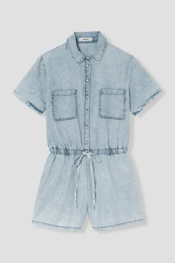 Promod Combishort délavé Femme - Jean clair Jeanclair Fashion
