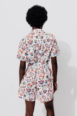 Promod Combishort imprimé Femme - Imprimé écru Impriméécru Sale