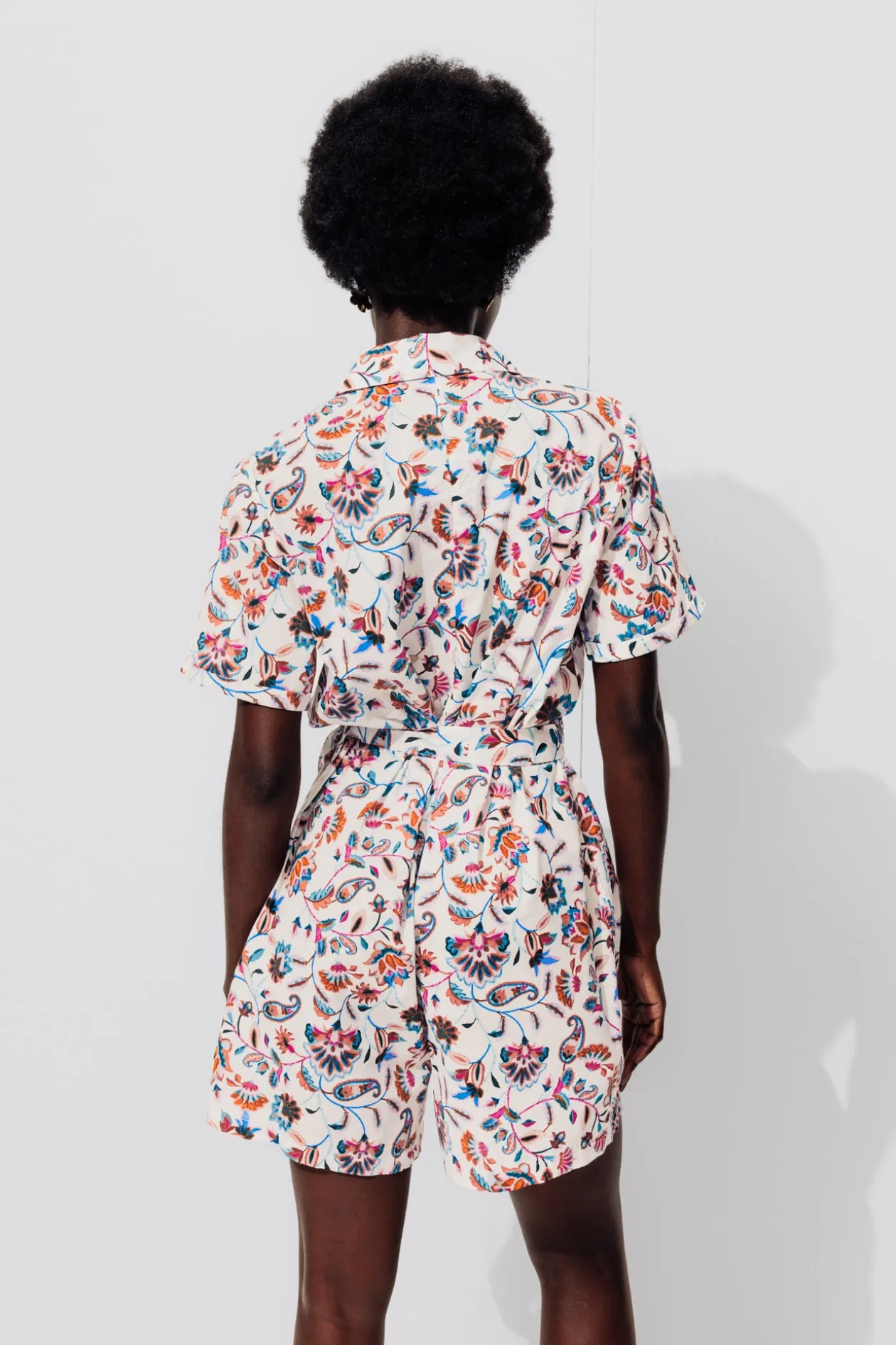 Promod Combishort imprimé Femme - Imprimé écru Impriméécru Sale
