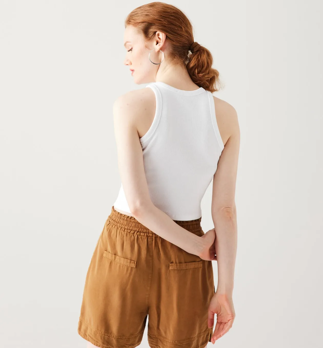 Promod Crop top côtelé Femme - Blanc Cheap