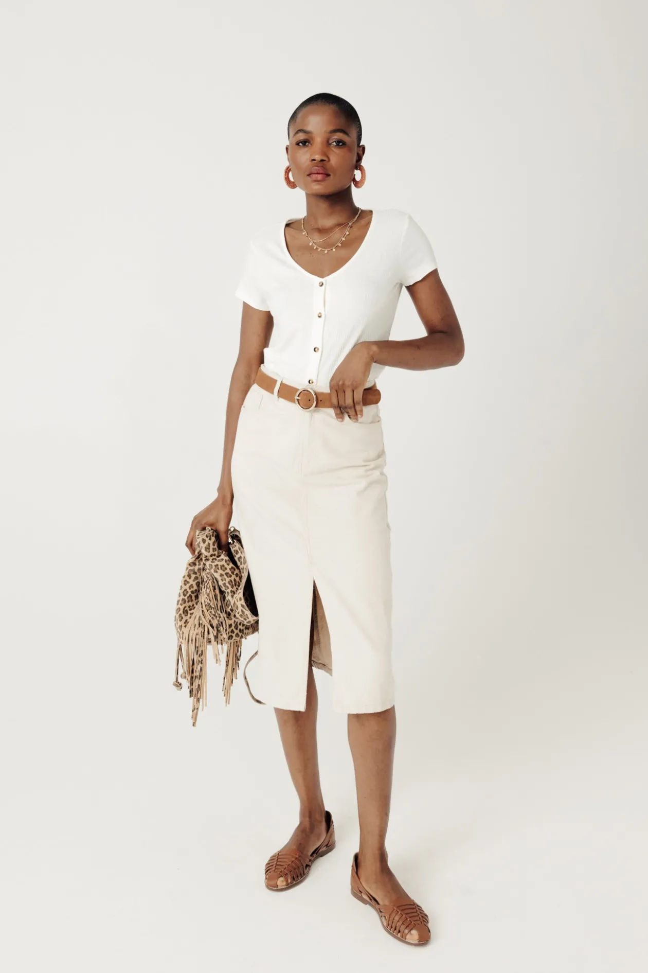 Promod Crop top côtelé Femme - Ecru Flash Sale