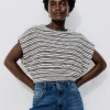 Promod Crop top rayé Femme - Rayé bleu Rayébleu Shop