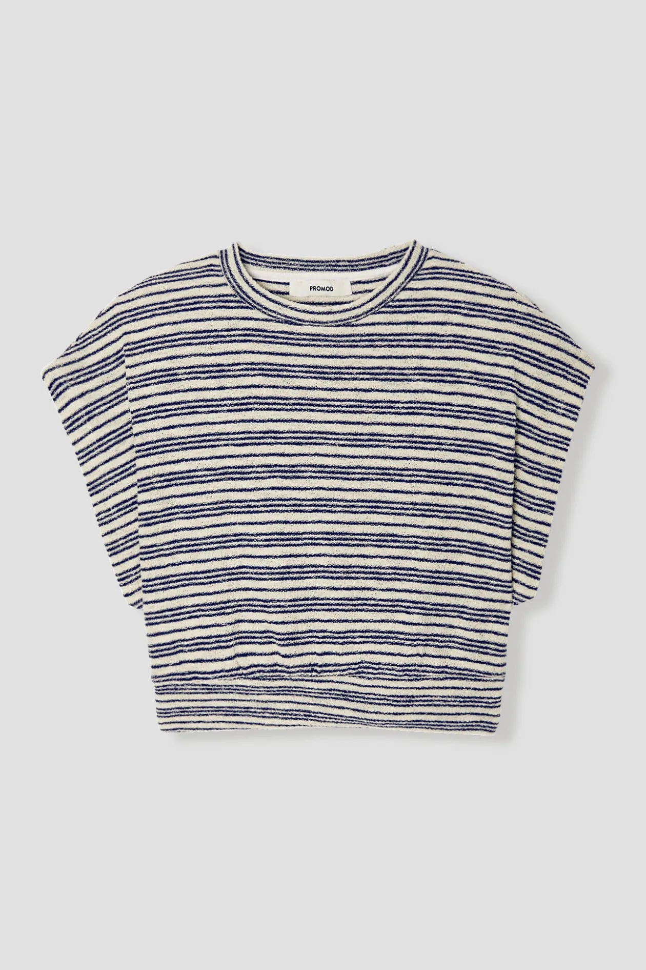 Promod Crop top rayé Femme - Rayé bleu Rayébleu Shop