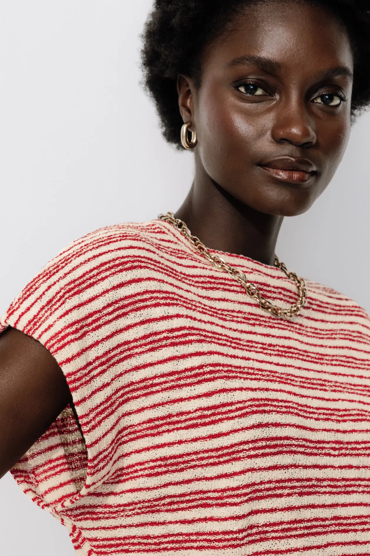 Promod Crop top rayé Femme - Rayures multicolores Rayuresmulticolores Fashion