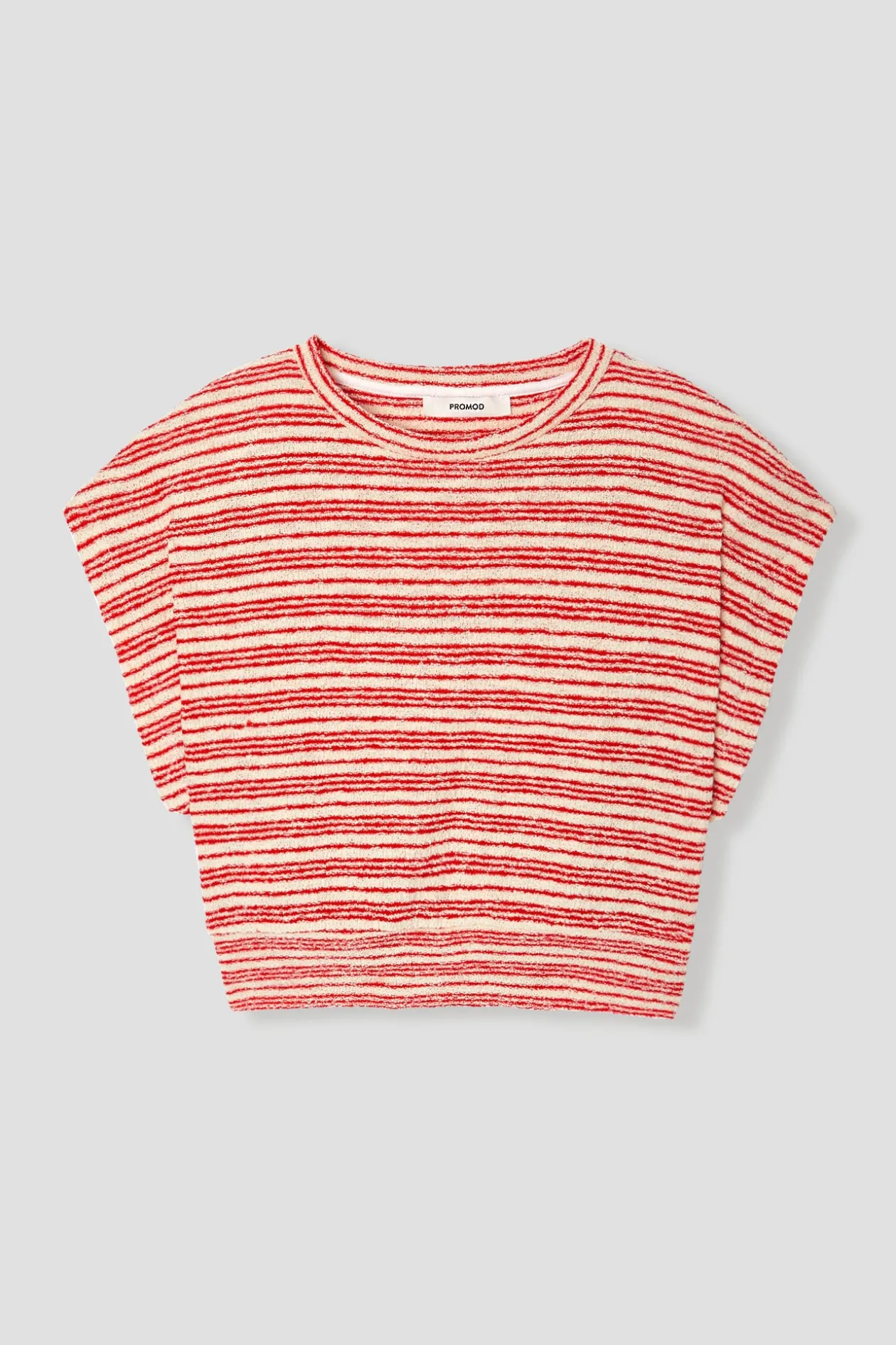 Promod Crop top rayé Femme - Rayures multicolores Rayuresmulticolores Fashion