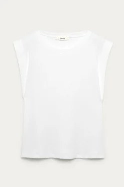 Promod Crop top sans manches Femme - Ecru Hot