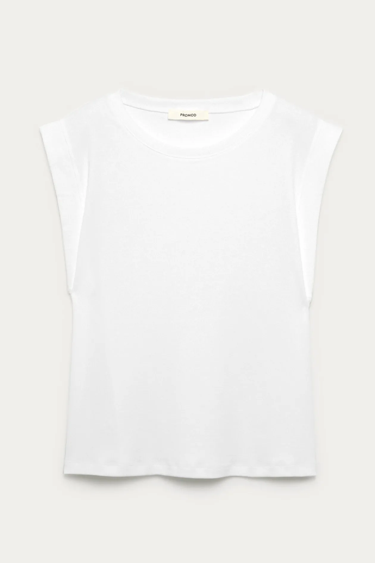 Promod Crop top sans manches Femme - Ecru Hot