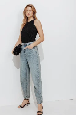 Promod Débardeur à paillettes Femme - Noir Cheap