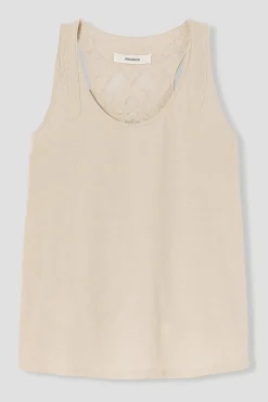 Promod Débardeur brodé dos Femme - Sable Cheap