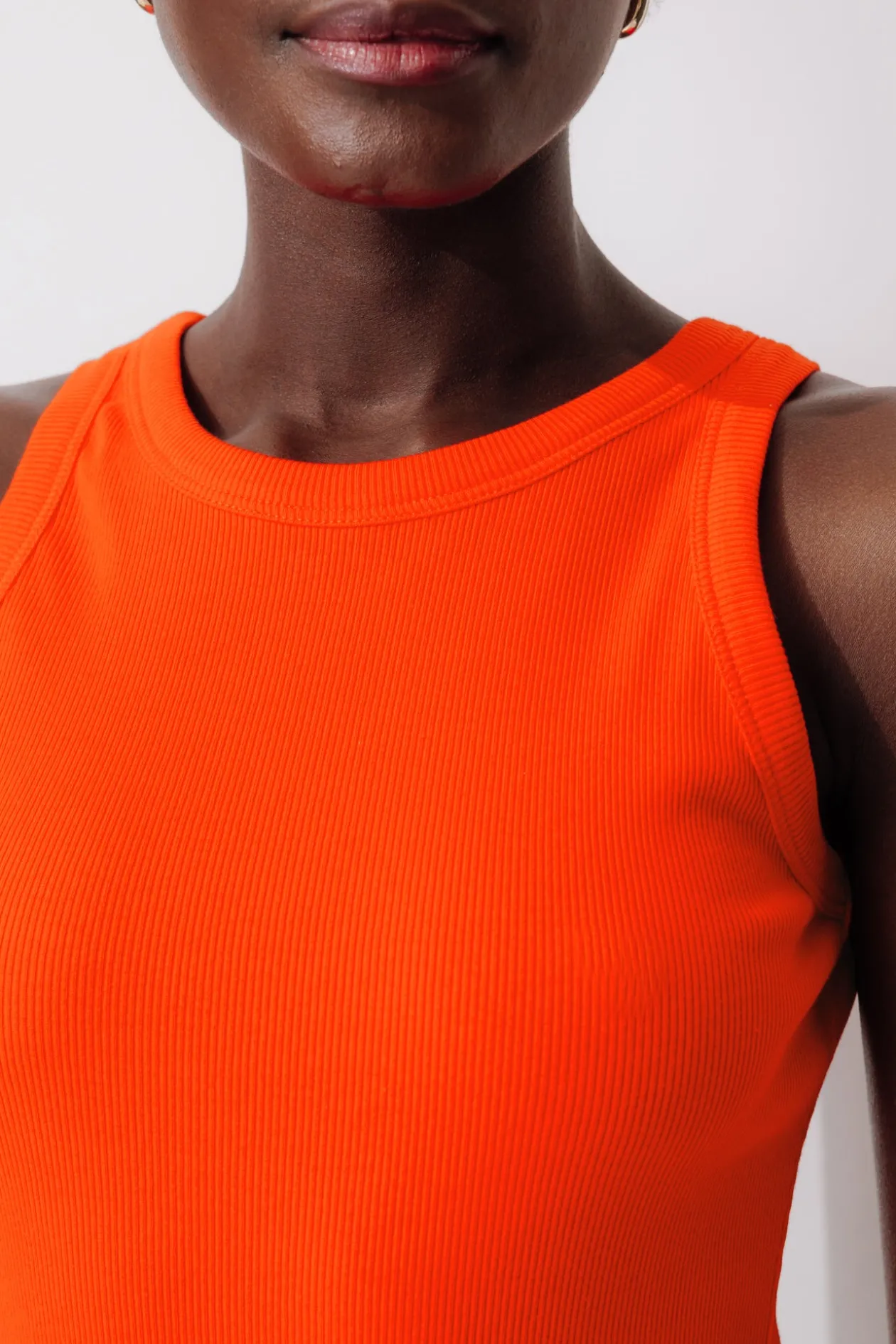 Promod Débardeur côtelé uni Femme - Orange Store