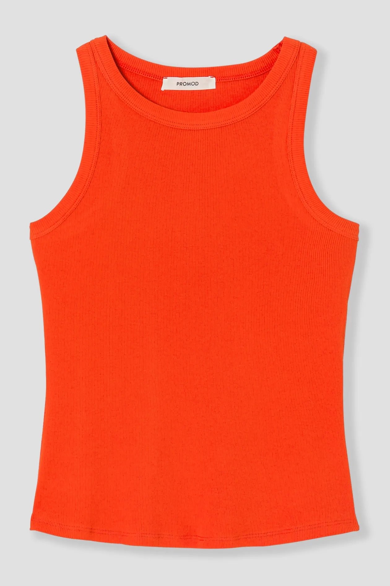 Promod Débardeur côtelé uni Femme - Orange Store