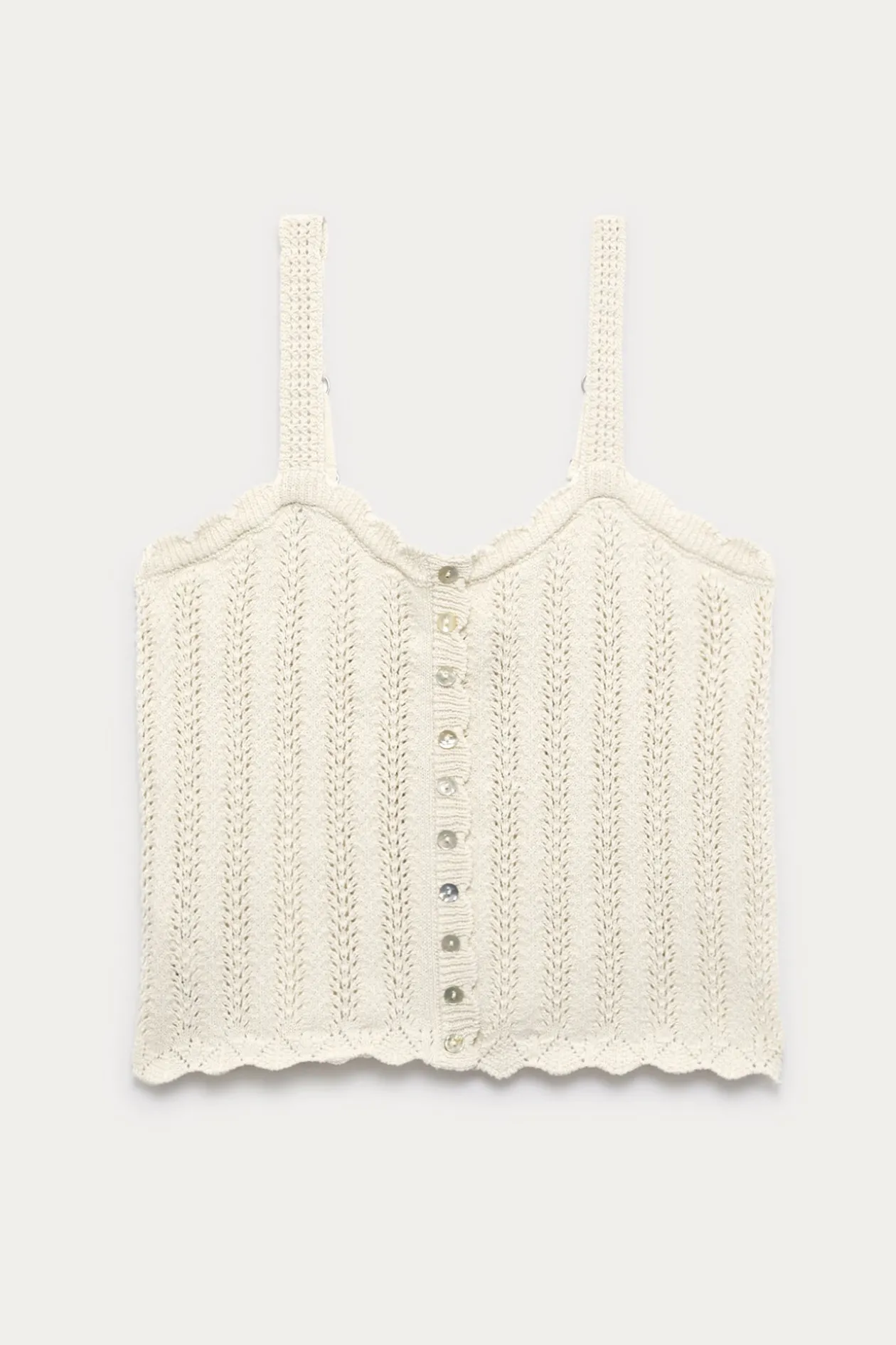 Promod Débardeur en crochet Femme - Ecru Discount