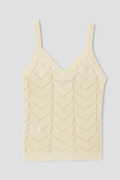 Promod Débardeur en crochet Femme - Ecru Best