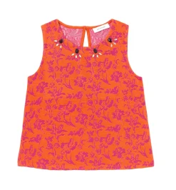 Promod Débardeur en jersey jacquard - Imprimé rose Imprimérose Discount