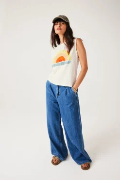 Promod Débardeur motif sunset Femme - Imprimé écru Impriméécru Outlet