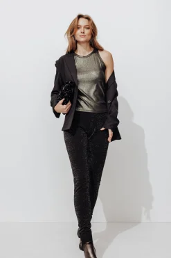 Promod Débardeur pailleté Femme - Gris Outlet