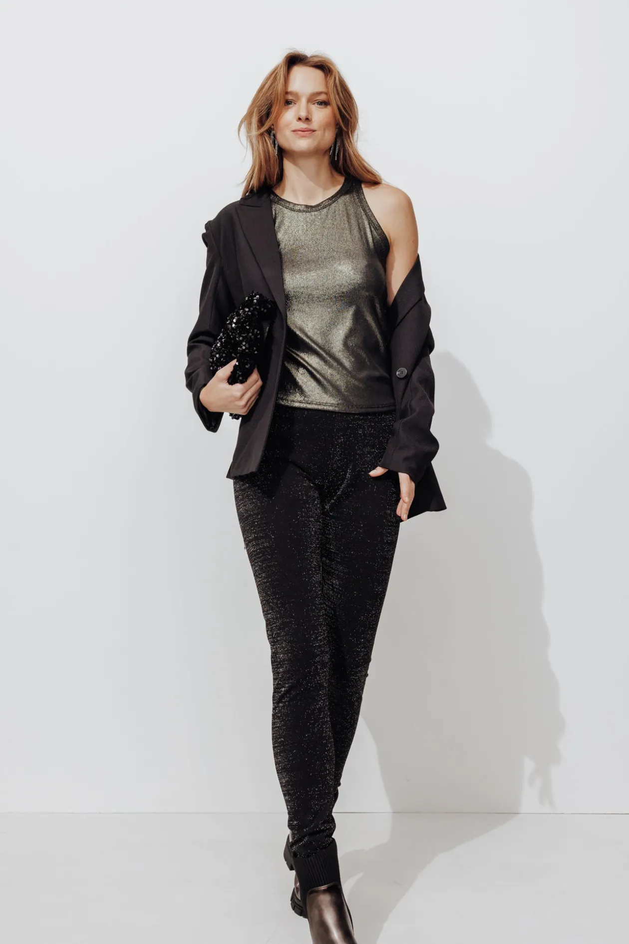 Promod Débardeur pailleté Femme - Gris Outlet