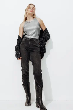 Promod Débardeur pailleté Femme - Gris clair Grisclair Outlet