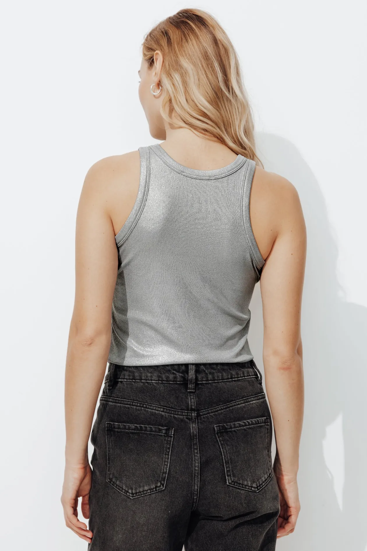 Promod Débardeur pailleté Femme - Gris clair Grisclair Outlet