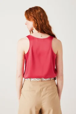 Promod Débardeur satiné uni Femme - Rose Online