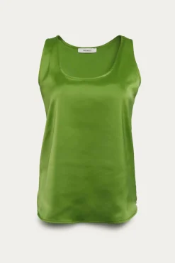 Promod Débardeur satiné uni Femme - Vert Best Sale