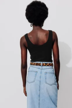 Promod Débardeur uni côtelé Femme - Noir Cheap