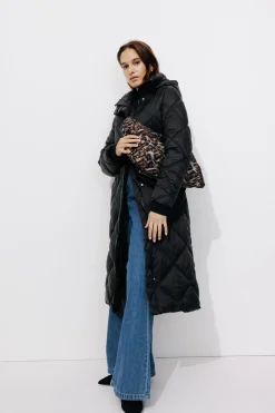 Promod Doudoune longue unie Femme - Noir Sale