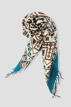 Promod Echarpe folk tissée Femme - Imprimé écru Impriméécru Best Sale