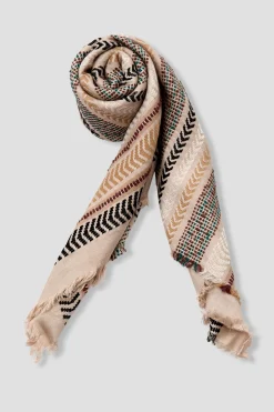 Promod Echarpe tissé folk Femme - Imprimé écru Impriméécru Cheap