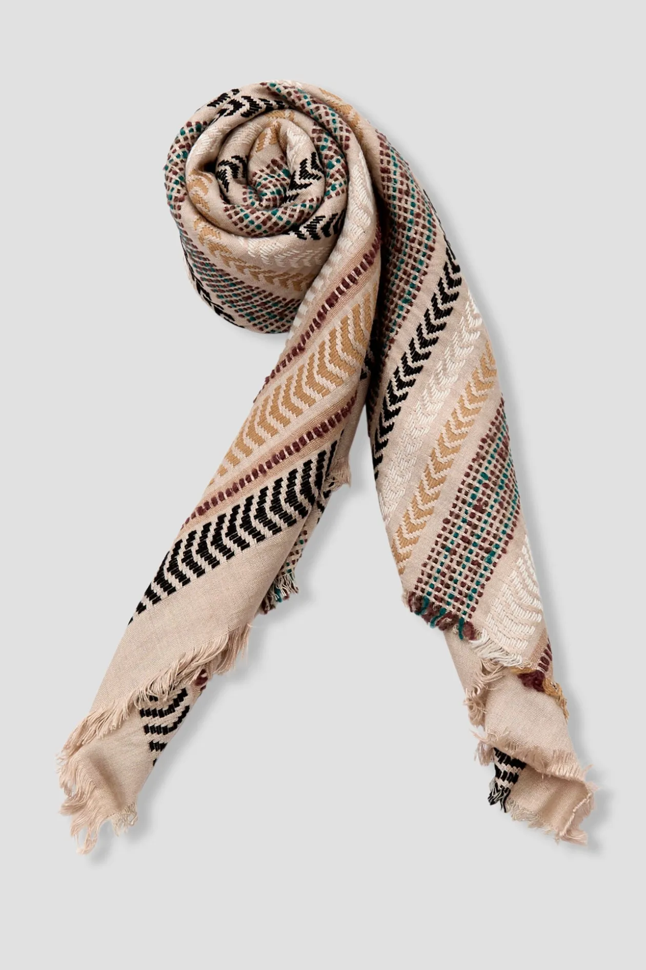 Promod Echarpe tissé folk Femme - Imprimé écru Impriméécru Cheap
